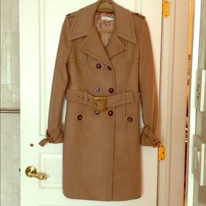 PINKO FRENCH STYLE WOOL BLEND PEA COAT. Size US 10